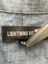 lightning bolt ライトニングボルト シャンブレーシャツ 刺繍 XL サーフィン アメカジ_画像5