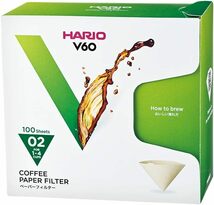 HARIO(ハリオ) V60用ペーパーフィルター コーヒーメーカー対応 ブラウン みさらし 1-4杯用 日本製 VCF-02-10_画像1