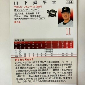 【2024 BBM 1st】164山下舜平大（オリックス・バファローズ）レギュラーカード※キラカード版の画像2