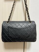 ■□ シャネル CHANEL マトラッセ ダブルフラップ ダブルチェーン ラムレザー ヴィンテージ ブラック ゴールド_画像2