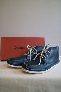 Quoddy × WAKOUWA KENNEBEC CHUKKA クオディ/ワクワ/デッキブーツ/ネイビー/10.5