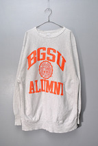 90's Champion REVERSE WEAVE "BGSU ALUMNI" チャンピオン リバースウィーブ 刺繍タグ USA製 グレー/オレンジ/XXXL_画像1