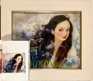 Art hand Auction [Vendeur par procuration] Miharu Yokota (1961-) *Œuvre réelle publiée dans le livre d'art Red Bellflower Modern Beauty Painting No. 8 *Produit en 2019 *Une belle fille aux yeux clairs et à la peau blanche comme neige, Peinture, Peinture à l'huile, Portraits