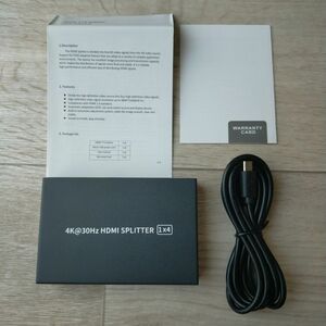 4K 30Hz HDMIスプリッター 1×4
