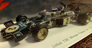 スパークモデル 1/43 ロータス・72E・フォード 1973年 フランスGP優勝 ロニー.ピーターソン spark Ronnie.Peterson 1973 JPS・Lotus・Ford