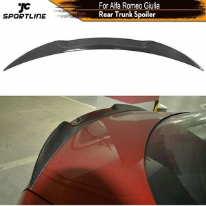 * Alpha Romeo, Giulia, spoiler, sedan,2015-2017, rear trunk spoiler, boots, wing for, carbon 