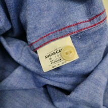 【size.XL】SUGAR CANE 東洋 シュガーケーン シャンブレー 長袖 ワークシャツ SC25677 日本製 綿100% インディゴ デニムシャツ 長袖シャツ_画像9
