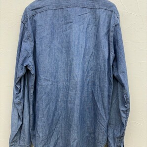 【size.XL】SUGAR CANE 東洋 シュガーケーン シャンブレー 長袖 ワークシャツ SC25677 日本製 綿100% インディゴ デニムシャツ 長袖シャツの画像3