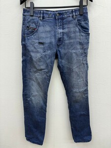 DIESEL ディーゼル KROOLEY JOGG TAPERED 069SL STRETCH ダメージ リペア加工 ストレッチ ジョグジーンズ W30 L32 スウェット デニムパンツ