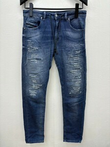 定価46,200円 DIESEL JOGG JEANS THOMMER CB-NE 084PE_STRETCH ディーゼル ダメージ&リペア ジョグジーンズ W32 スウェット デニムパンツ 