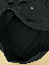 BURBERRY BLACKLABEL バーバリーブラックレーベル ホース刺繍 ハーフボタン ミリタリー スウェットシャツ Sz.3 日本製 三陽商会 トレーナー_画像9