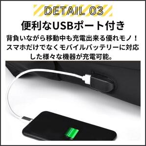 リュック リュックサック メンズ レディース 大容量 通学 通勤 防水 軽量 グレーの画像5