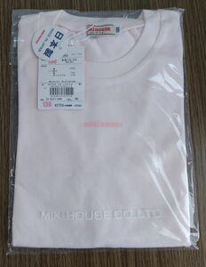 新品　ミキハウス　mikihouse　半袖　ロゴ　 Tシャツ　ピンク　130