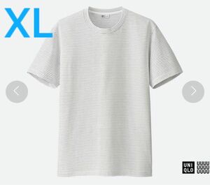 廃番！　ユニクロ　U スーピマコットンボーダーＴシャツ　XL ホワイト　未使用