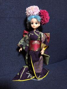 リカちゃん 引きづり着物 人形 着せ替え人形 ジェニー ハンドメイド ドール 22センチ 着せ替え handmade 