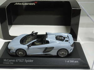 ☆500台限定・McLaren専用箱☆ PMA 1/43マクラーレンMcLaren 675LT Spider Ceramic Grey・240501