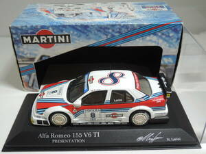 ☆1円始・MARTINI Racing Team☆特注PMA 1/43アルファAlfa Romeo 155 V6 TI Presentation #8 DTM 1995 N. Larin・240501