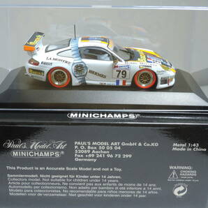 ☆1円始・絶版レアHERMES☆PMA 1/43ポルシェ Porsche 911 GT3R #79 LeMans 2000 Perspective Racing・240501の画像3