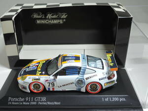 ☆1円始・絶版レアHERMES☆PMA 1/43ポルシェ Porsche 911 GT3R #79 LeMans 2000 Perspective Racing・240501