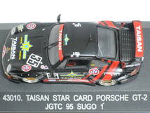 ☆1円始・超レア近藤真彦 ☆EBBRO1/43 TAISAN Star Card Porsche GT-2 JGTC 95 SUGO優勝☆240317._画像6