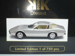 ☆1円始・750台限定☆KK Scale 1/18 フェラーリFerrari 365 GTC4 1971 Silver・240523