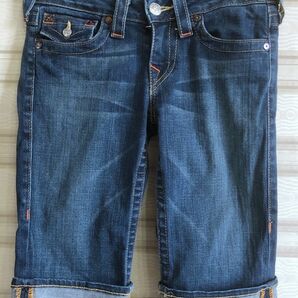 レディース★TRUE RELIGION★ハーフジーンズ　27　中古品