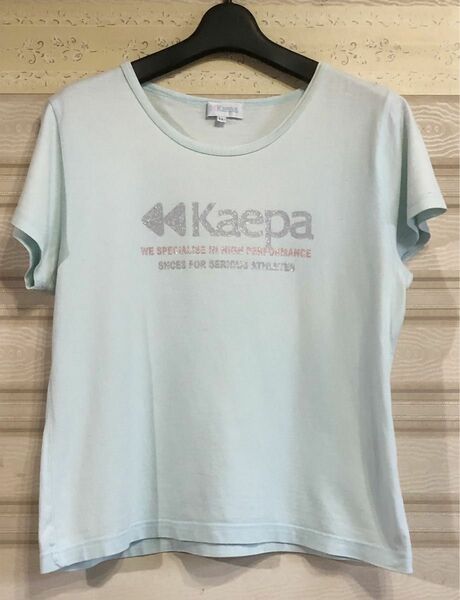 レディース★Kaepa★Tシャツあ　LL　青緑系　中古品