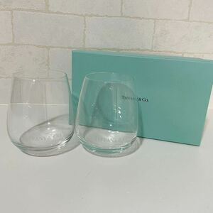 TIFFANY &Co. ティファニー ペア タンブラー グラス 箱付 未使用　食器　クリスタル　ロゴ