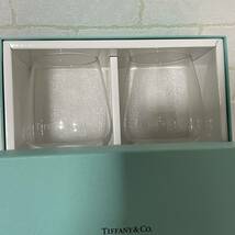 TIFFANY &Co. ティファニー ペア タンブラー グラス 箱付 未使用　食器　クリスタル　ロゴ_画像7