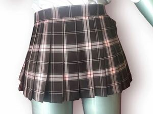 [e503] height 28 uniform skirt check pleat JK costume play clothes micro Mini 