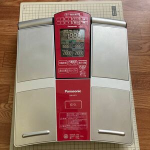 [ use frequency little ]Panasonic body composition meter scales EW-FA71 red leather under fat . thickness measurement function have 