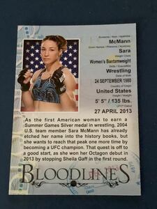 サラ・マクマンTOPPS UFC 2013 BLOODLINES インサートカード BL-SM