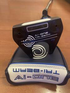 【メーカーカスタム】オデッセイ Ai-ONE TRI-BEAM パター 右用 STROKE LAB 90 スチールシャフト ＃7 日本正規品　33インチ グリップ太め