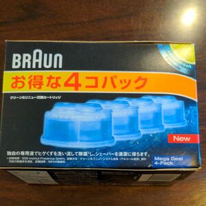 ブラウン BRAUN アルコール洗浄液 クリーン＆リニュー交換カートリッジ 4個入り メンズシェーバー用 CCR4 CR 