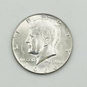 ☆アメリカ 1966年 ケネディ ケネディ大統領 ハーフダラー銀貨 50セント銀貨 銀 コイン 外貨 HALF DOLLAR TI