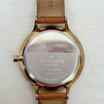 171 SKAGEN スカーゲン クォーツ 腕時計 ウォッチ レディース腕時計 レザーベルト ANITA アニタ SKW2405 KH_画像6