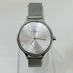 170 SKAGEN スカーゲン Denmark レディース腕時計 ウォッチ シルバー クォーツ 腕時計 10Pクリスタルインデックス SKW2149 KH