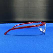 【美品】Hazuki ハズキルーペ ラージ クリアレンズ 拡大鏡 眼鏡 アイウェア 1.85倍 日本製 赤 レッド ラメ_画像3
