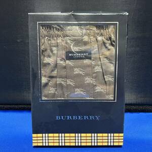 【激レア】BURBERRY バーバリー トランクス ロゴ 総柄 ブラウン 茶色 Lサイズ ウェスト84-94 デッドストック 長期保管品 箱凹み有り