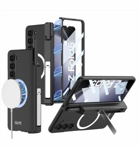 OURJOY MagSafe対応 カバー Samsung Galaxy Z Fold5 用 ケース　ブラック