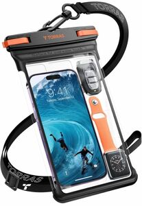 TORRAS 防水ケース 完全防水 貴重品管理 iphone用 水に浮く 両面高機能 水中タッチ ブラック