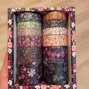 テープ マスキングテープ コラージュ 和紙 花柄 12ロール入り