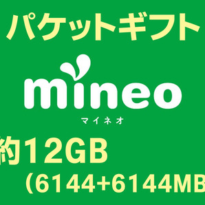 【匿名取引】mineo マイネオ パケットギフト 約12GB (6144+6144MB).の画像1