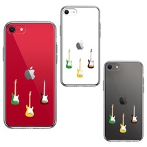 iPhoneSE ケース 第3世代 第2世代 クリア カラフル ギター スマホケース 側面ソフト 背面ハード ハイブリッド_画像2