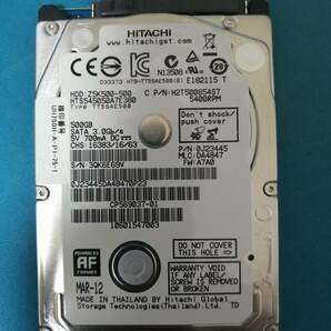 HITACHI 500GB 2.5'HDD SATA 正常品 送料込み 即決