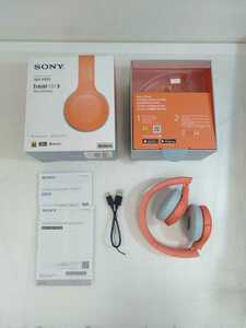  Sony wireless headphone WH-H810 high-res correspondence / 360 Reality Audio recognition model orange WH-H810 DM