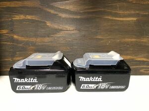 BL1860B 2個 マキタ 純正 バッテリー makita 18v 6ah BL1860 雪マーク 雪印 # 美品 8