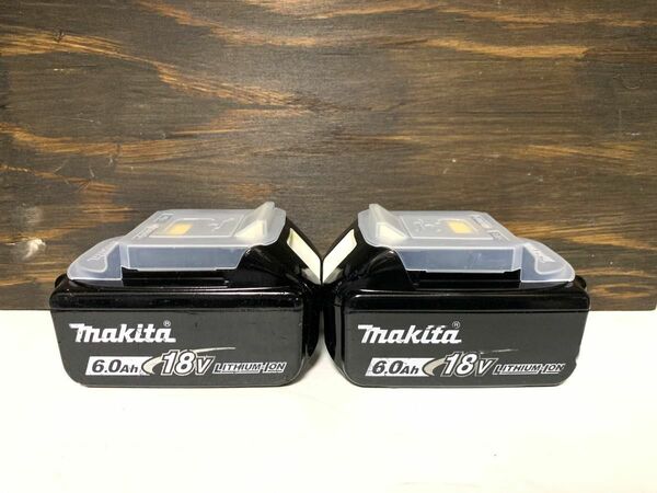 ☆ BL1860B 2個 マキタ 純正 バッテリー makita 18v 6ah BL1860 雪マーク 雪印 # 美品 ラ2