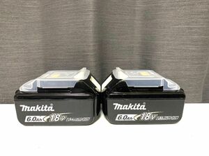 BL1860B 2個 マキタ 純正 バッテリー makita 18v 6ah BL1860 雪マーク 雪印 # 美品 5