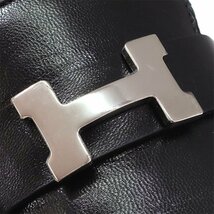 【送料無料】【本物】一押し★HERMES★エルメス★ローファー★モカシン★パリ★シェーブル★ブラック★37★レディース★H金具★シルバー★_画像9